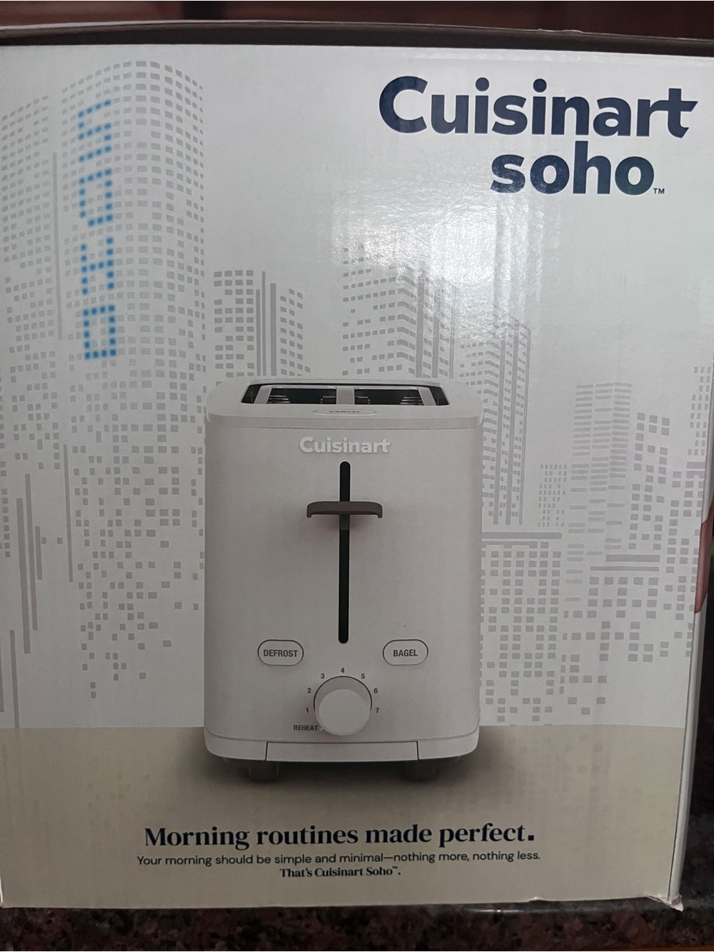 BNIB -Cuisinart Soho White 2-Slice Compact Toaster